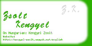zsolt kengyel business card